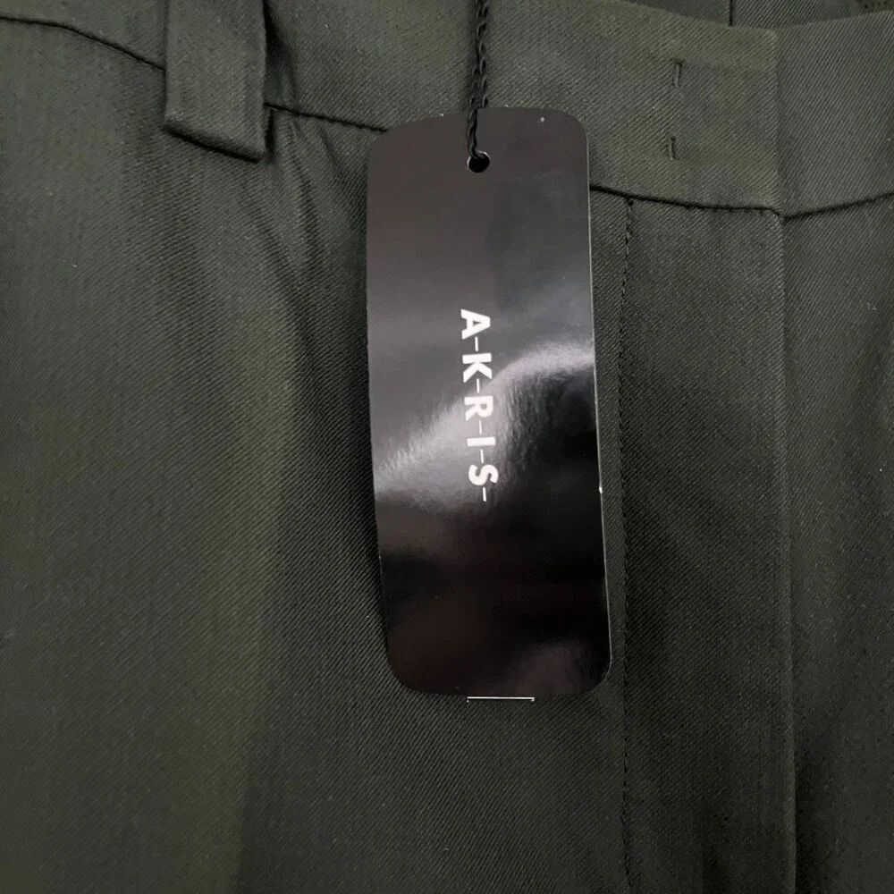 NWT $995 AKRIS Maxima Mountain‎ Ash Gray Green Pants size US 6 luxury